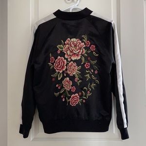 Embroidered bomber jacket